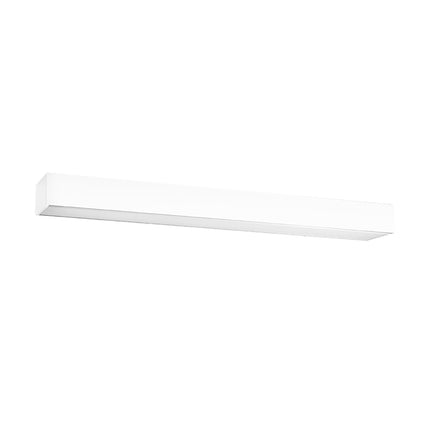 Plafonnier barre moderne LED blanc 67 cm, profil linéaire en aluminium, sur fond blanc