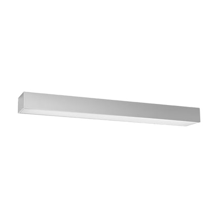 Plafonnier barre moderne LED gris 67 cm, profil linéaire en aluminium, sur fond blanc
