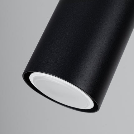Schéma technique avec les dimensions du plafonnier 2 spots bois et métal noir