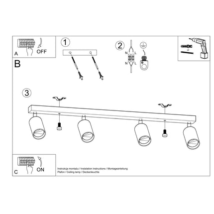 Gros plan sur un spot cylindrique en bois du plafonnier orientable