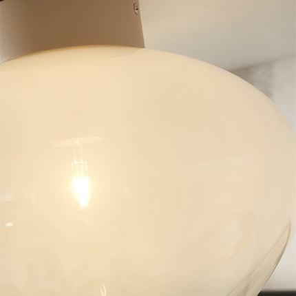 Taupe metal ceiling mount of the Bologna ceiling light in close-up