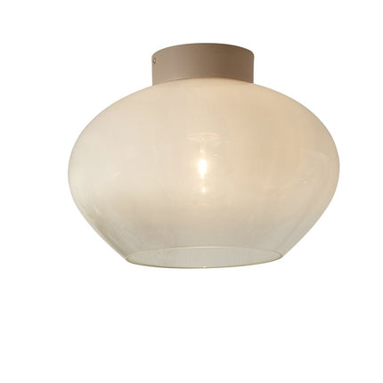 Bologna ceiling light gradient opal glass white, product shot view on white background