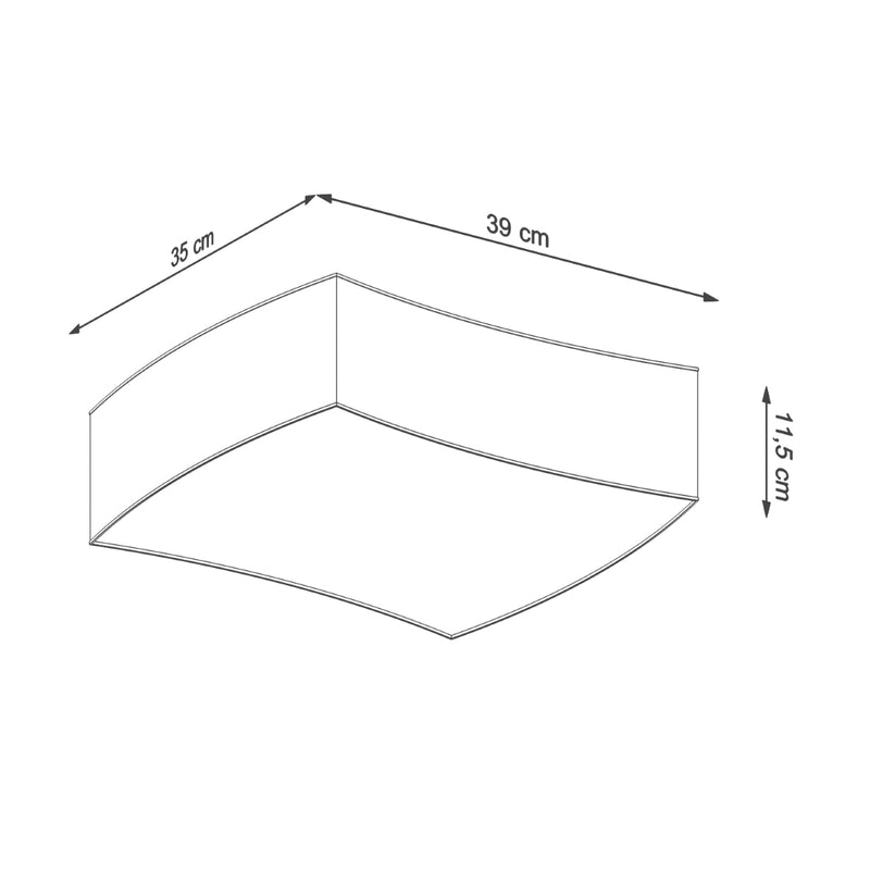 Dimensions White Square Soft PVC Ceiling Light