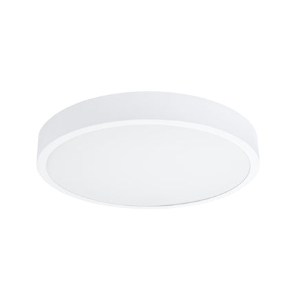 Photo de face du plafonnier Cercle Moderne 50 cm blanc, disque LED rond en aluminium