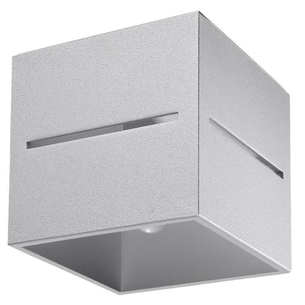 Plafonnier Cube Ouvert Gris sur fond neutre