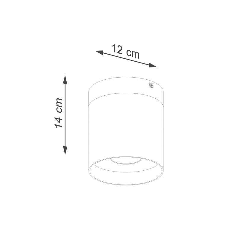 Dimensions Black Wood and Aluminum Cylinder Ceiling Light