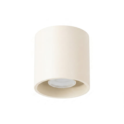 Plafonnier Cylindre LED beige clair, packshot sur fond blanc