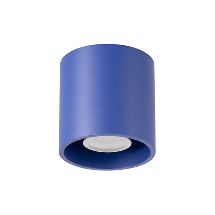 Plafonnier Cylindre LED bleu outremer, packshot sur fond blanc