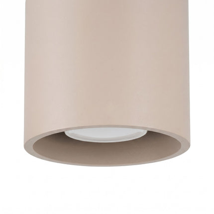 Plafonnier Cylindre LED taupe, vue de détail