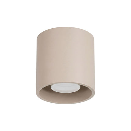 Plafonnier Cylindre LED taupe, packshot sur fond blanc