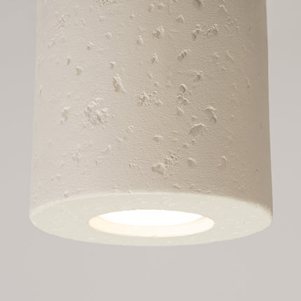 Plafonnier Cylindrique en Béton Beige, vue de détail