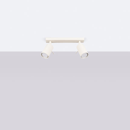 Plafonnier Directionnel 2 Spots LED Beige, vue en situation