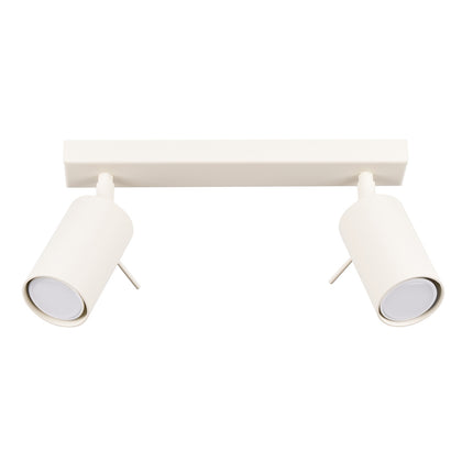 Plafonnier Directionnel 2 Spots LED Beige, packshot sur fond blanc