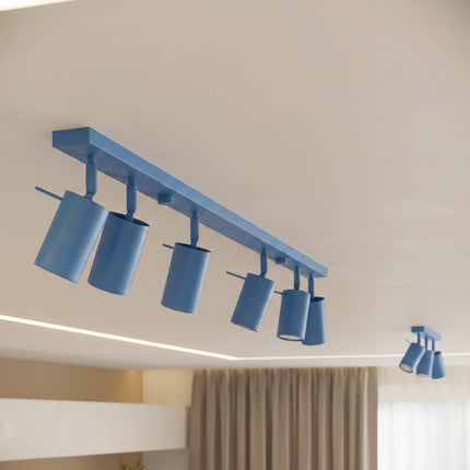 Plafonnier Directionnel 2 Spots LED Bleu Azur, mise en situation 3