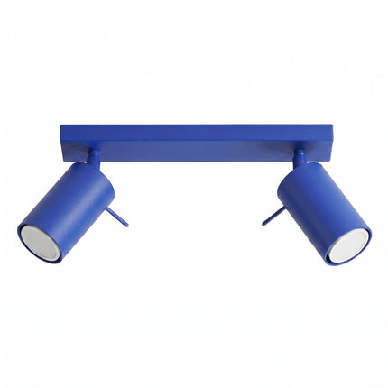 Plafonnier Directionnel 2 Spots LED Bleu Outremer, packshot sur fond blanc