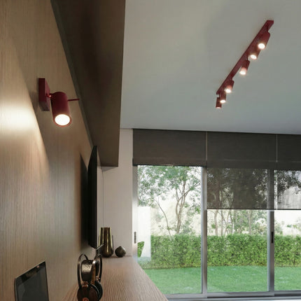 Plafonnier Directionnel 2 Spots LED Bordeaux, mise en situation