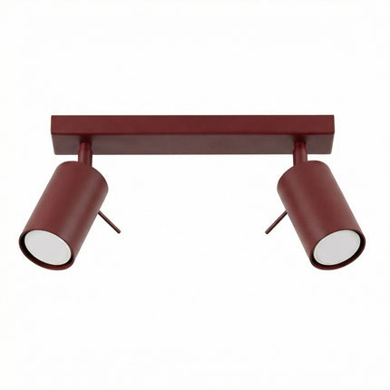 Plafonnier Directionnel 2 Spots LED Bordeaux, packshot sur fond blanc
