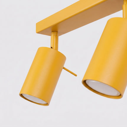 Plafonnier Directionnel 2 Spots LED Jaune Ambré, détail de la finition