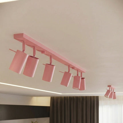 Plafonnier Directionnel 2 Spots LED Rose Poudré, mise en situation 3
