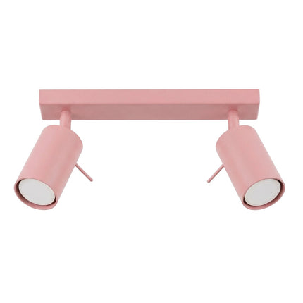 Plafonnier Directionnel 2 Spots LED Rose Poudré, packshot sur fond blanc