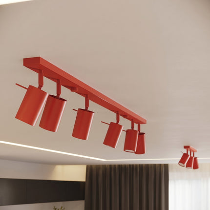 Plafonnier Directionnel 2 Spots LED Rouge Vif, mise en situation 3