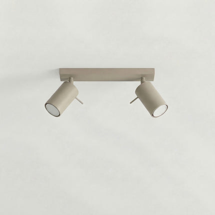 Plafonnier Directionnel 2 Spots LED Taupe, vue en situation