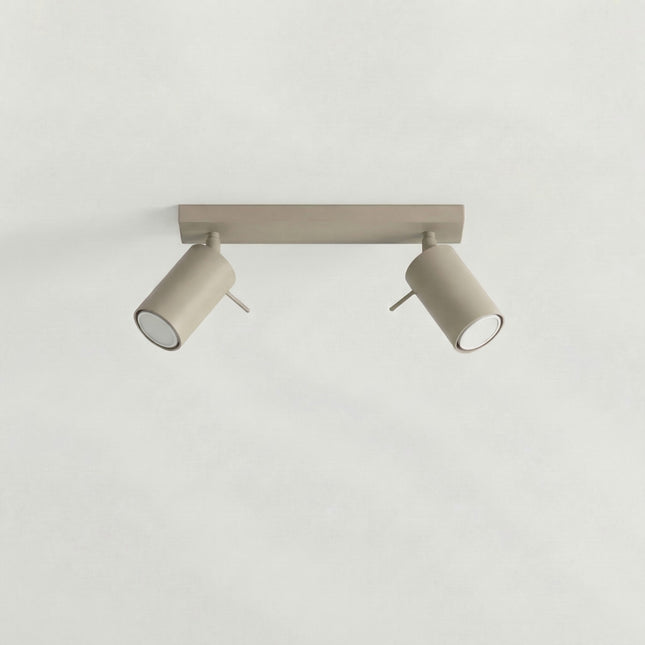 Plafonnier Directionnel 2 Spots LED Taupe, vue en situation