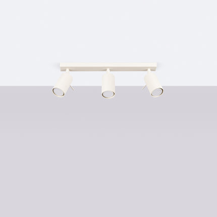 Plafonnier Directionnel 3 Spots LED Beige, vue en situation