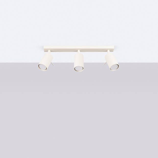 Plafonnier Directionnel 3 Spots LED Beige, vue en situation