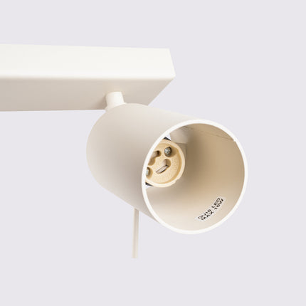 Plafonnier Directionnel 3 Spots LED Beige, packshot de trois quarts