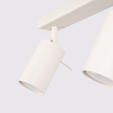 Plafonnier Directionnel 3 Spots LED Beige, détail de la finition