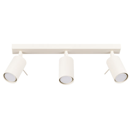 Plafonnier Directionnel 3 Spots LED Beige, packshot sur fond blanc