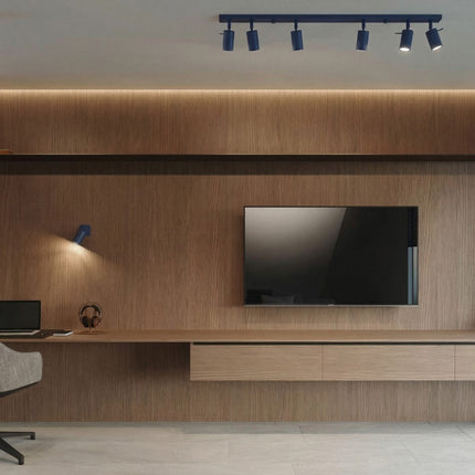 Plafonnier Directionnel 3 Spots LED Bleu Outremer, mise en situation 2