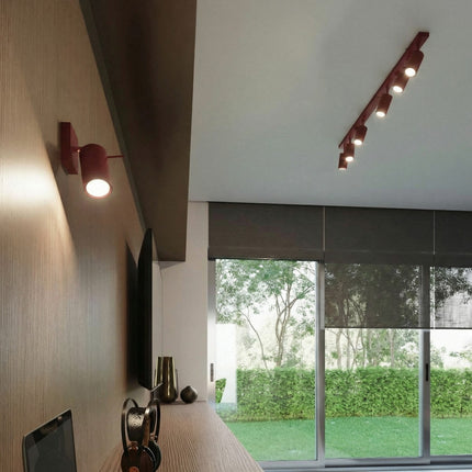 Plafonnier Directionnel 3 Spots LED Bordeaux, mise en situation