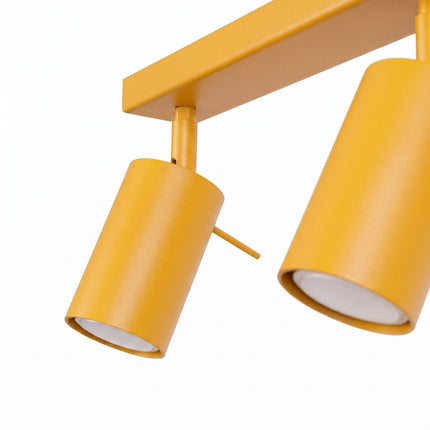 Plafonnier Directionnel 3 Spots LED Jaune Ambré, détail de la finition