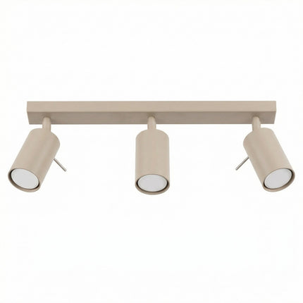 Plafonnier Directionnel 3 Spots LED Taupe, packshot sur fond blanc