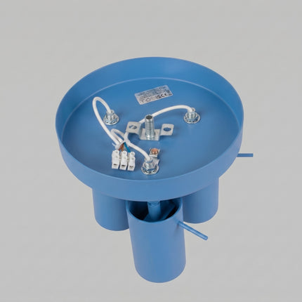 Plafonnier Directionnelle 3 Spots LED Acier Bleu Azur Orientable, vue de détail