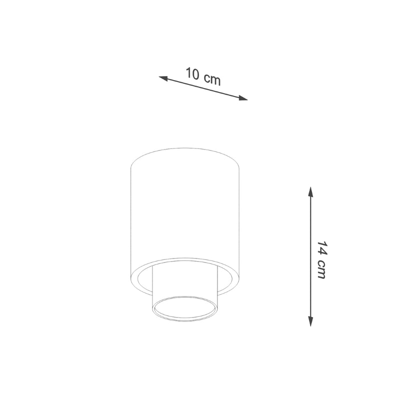 Dimensions Black and Brass Double Cylinder Steel Ceiling Light