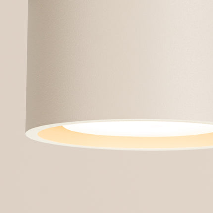 Plafonnier double Pastille beige, vue de détail