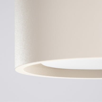 Plafonnier double Pastille beige, packshot de trois quarts