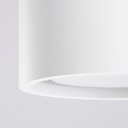 Plafonnier double Pastille blanc, packshot de trois quarts