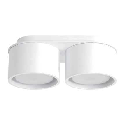 Plafonnier double Pastille blanc, packshot sur fond blanc