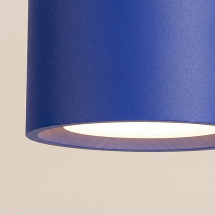 Plafonnier double Pastille bleu outremer, vue de détail
