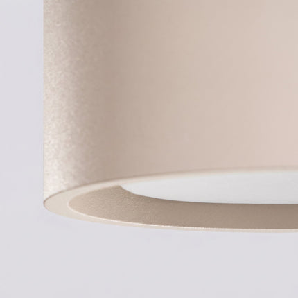 Plafonnier double Pastille taupe, packshot de trois quarts