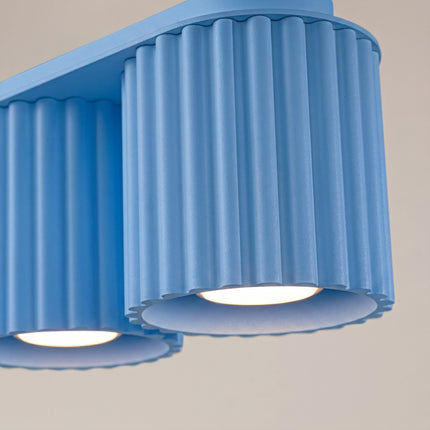 Plafonnier double spot Aura bleu azur, vue de détail