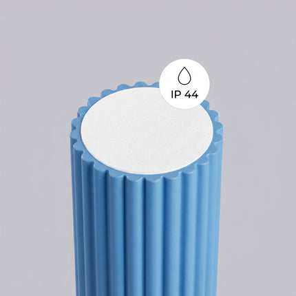 Plafonnier Halo bleu ciel IP44, détail de la fixation