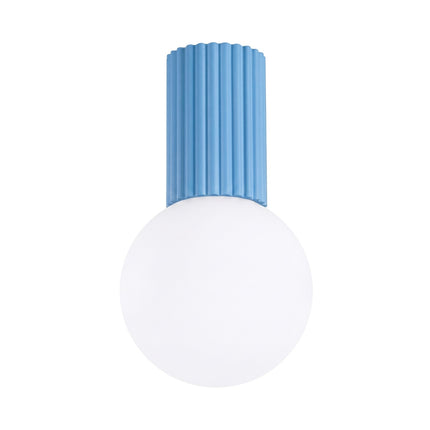 Plafonnier Halo bleu ciel IP44, packshot sur fond blanc