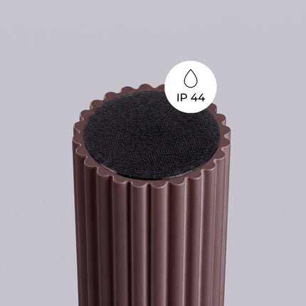 Plafonnier Halo brun chocolat IP44, détail de la fixation