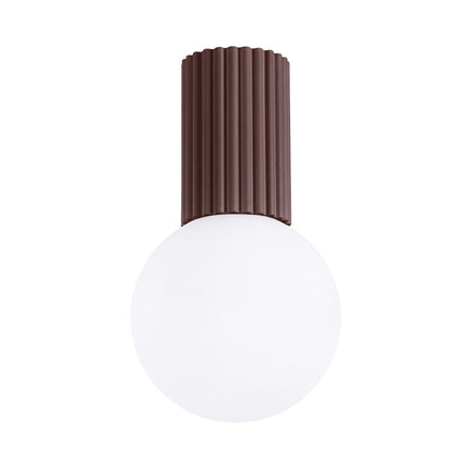 Plafonnier Halo brun chocolat IP44, packshot sur fond blanc