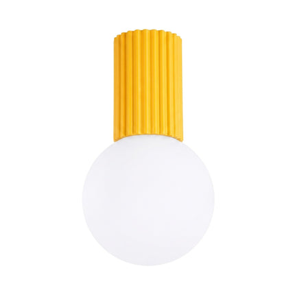 Plafonnier Halo jaune ambré IP44, packshot sur fond blanc